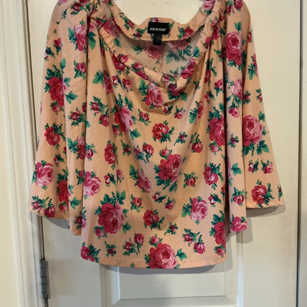 Joe Boxer Peach Floral Women's Skirt NWOT 1X